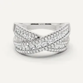 1 ctw Princess Diamond Crisscross Fashion Band