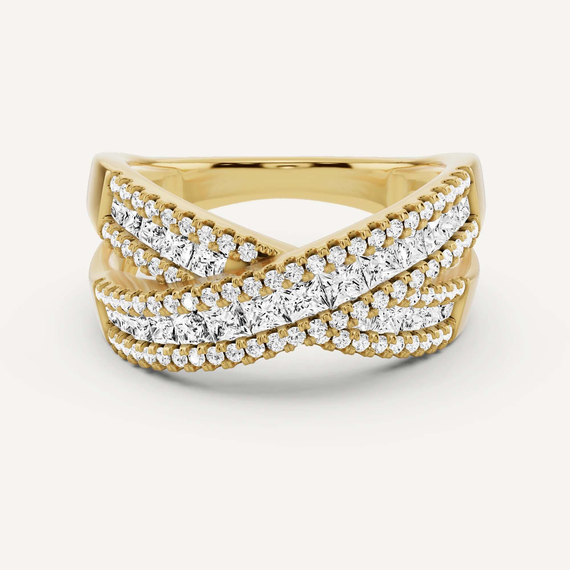 1 ctw Princess Diamond Crisscross Fashion Band