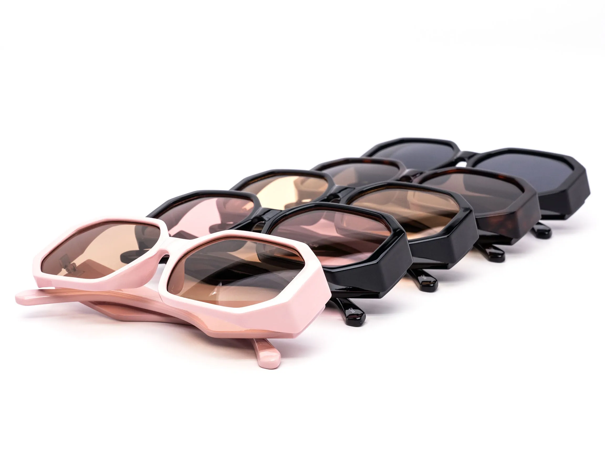 12 Pack: Bold Geometric Chunky Festival Wholesale Sunglasses