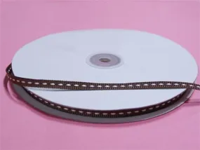 25 Yards 1/4" DIY Chocolate Stitched Ribbon For Craft Dress Wedding