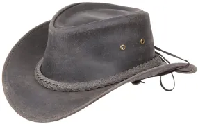 A Stylish Outback Leather Hat (Black)
