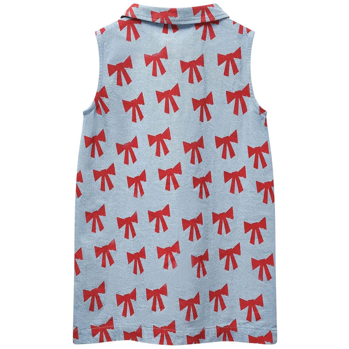 Amore Denim Dress in Setting Sun Bows by Wynken
