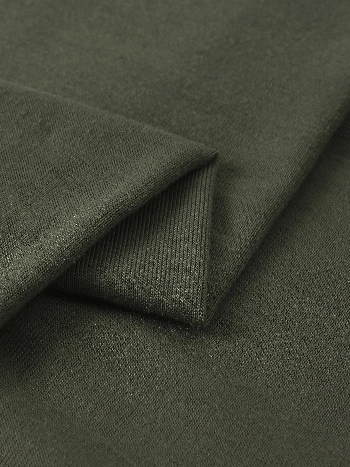 Army Green V-Neck Long Sleeve Plain Crossed Front Dresses