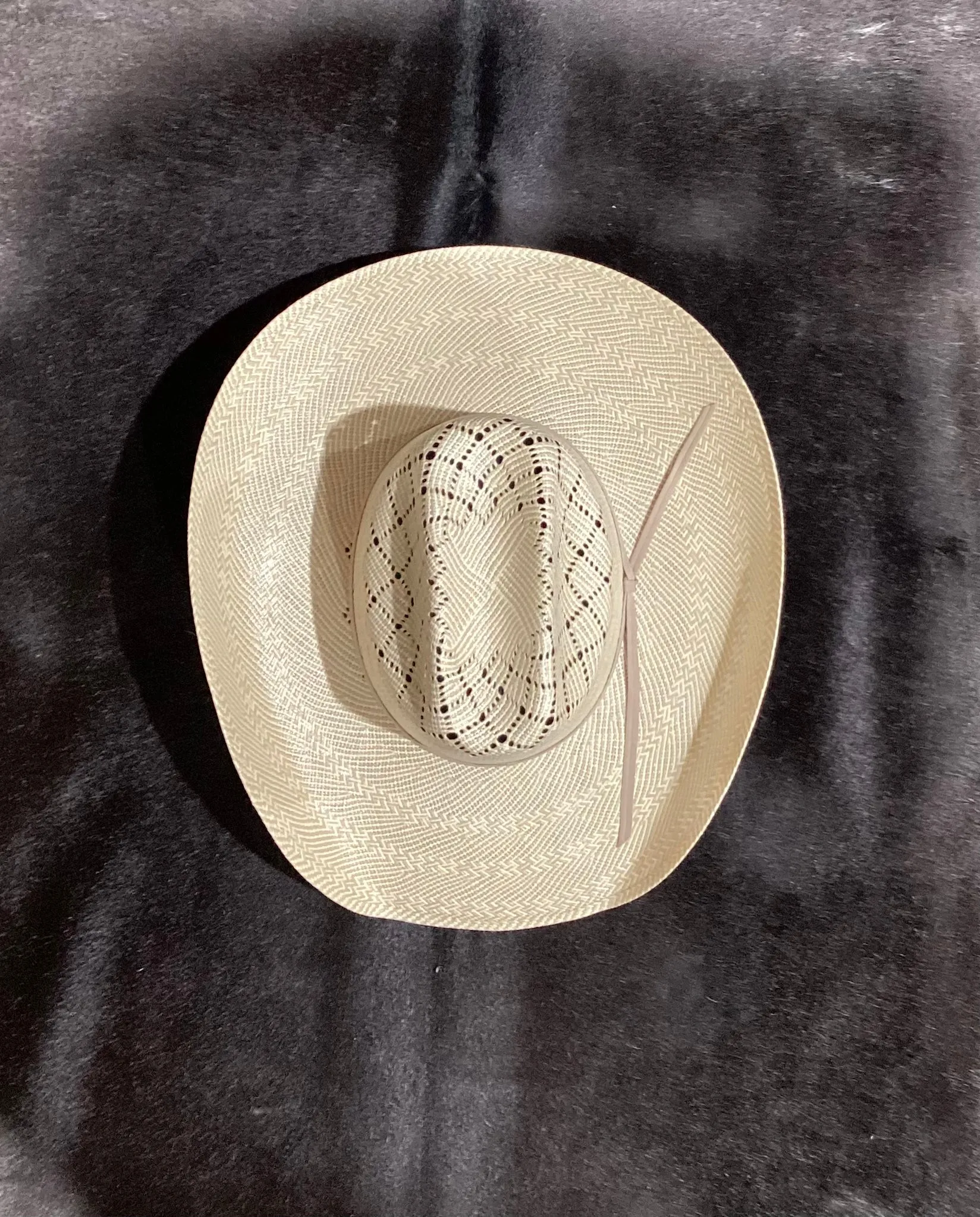 ATWOOD CHILDRESS MODIFIED LOW CROWN SHANTUNG STRAW COWBOY HAT