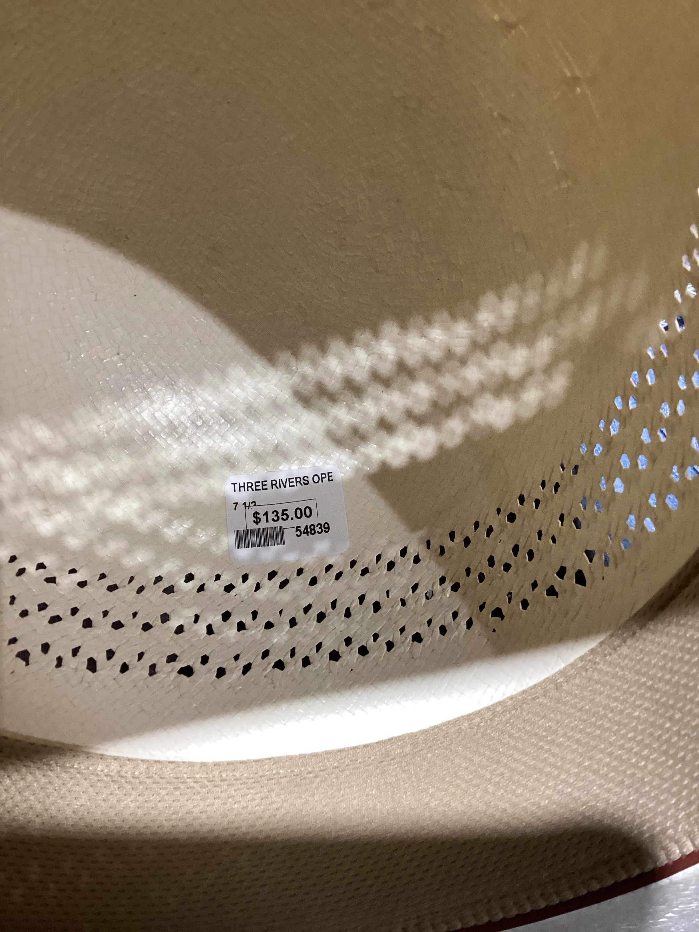 ATWOOD THREE RIVERS OPEN CROWN STRAW COWBOY HAT