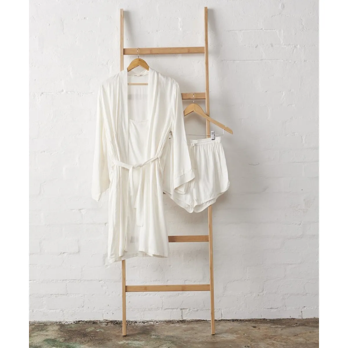 Bamboo Robe in White