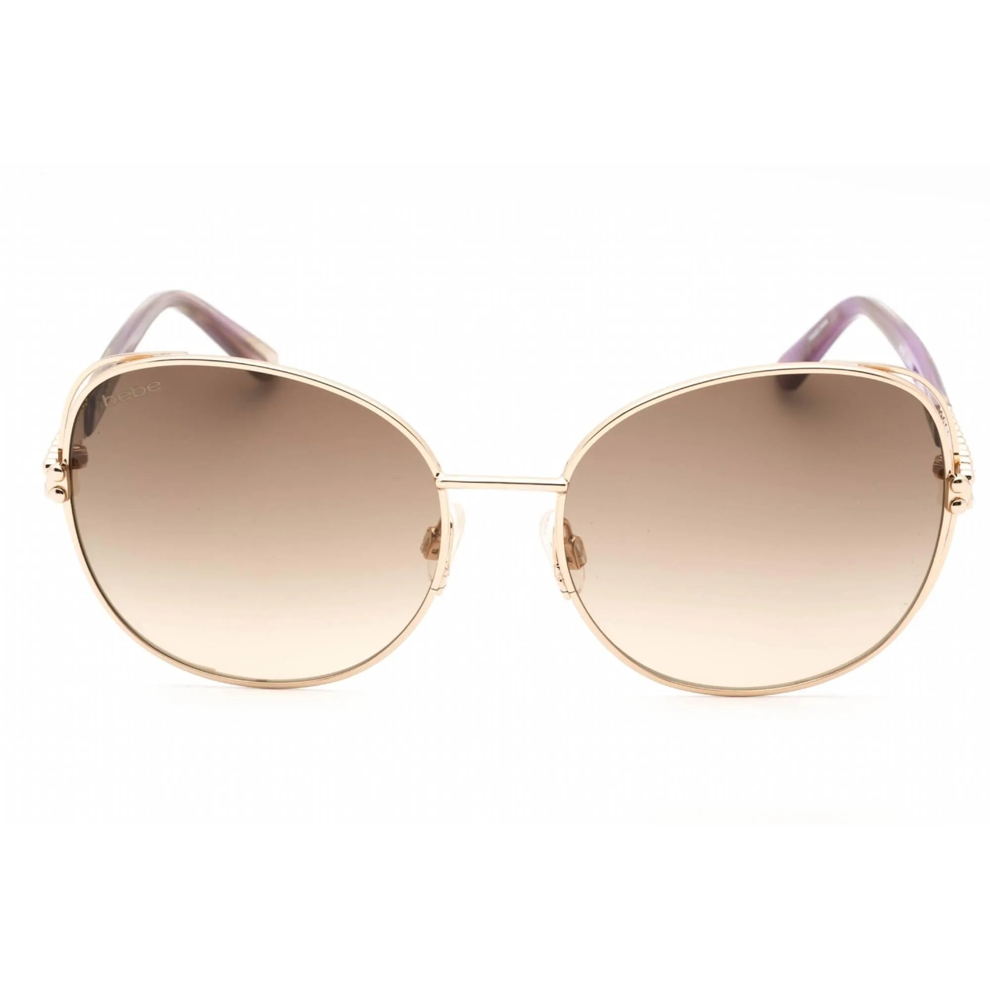Bebe Women's Sunglasses - Gold Full Rim Brown Grey Gradient Lens Frame | BB7201 710