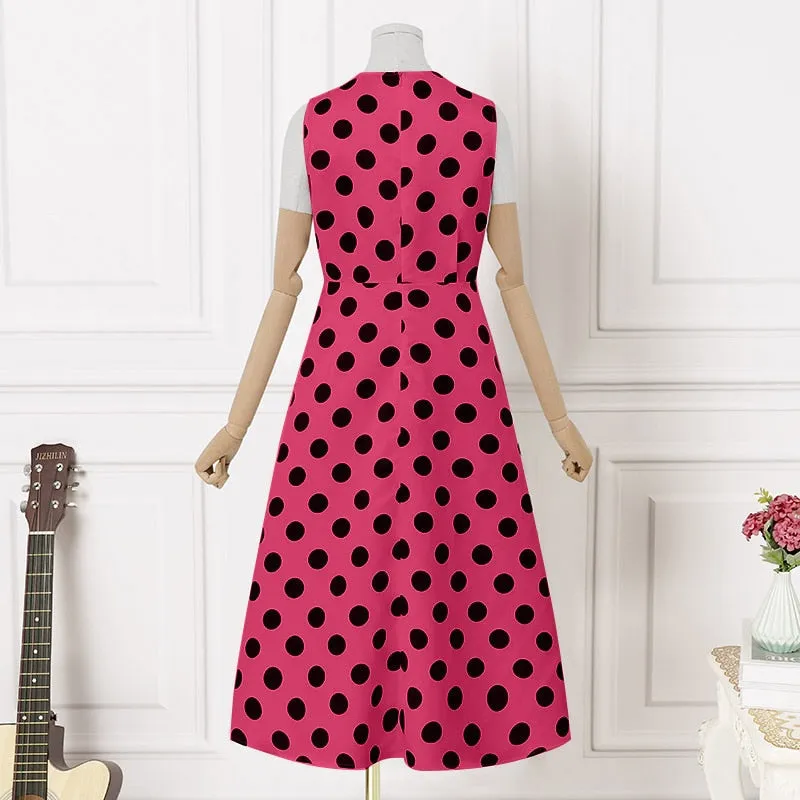 Bianca - Robe midi à pois
