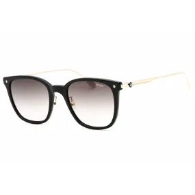 BMW Unisex Sunglasses - Shiny Black Plastic Full Rim Gradient Smoke Lens | BW0008 01B