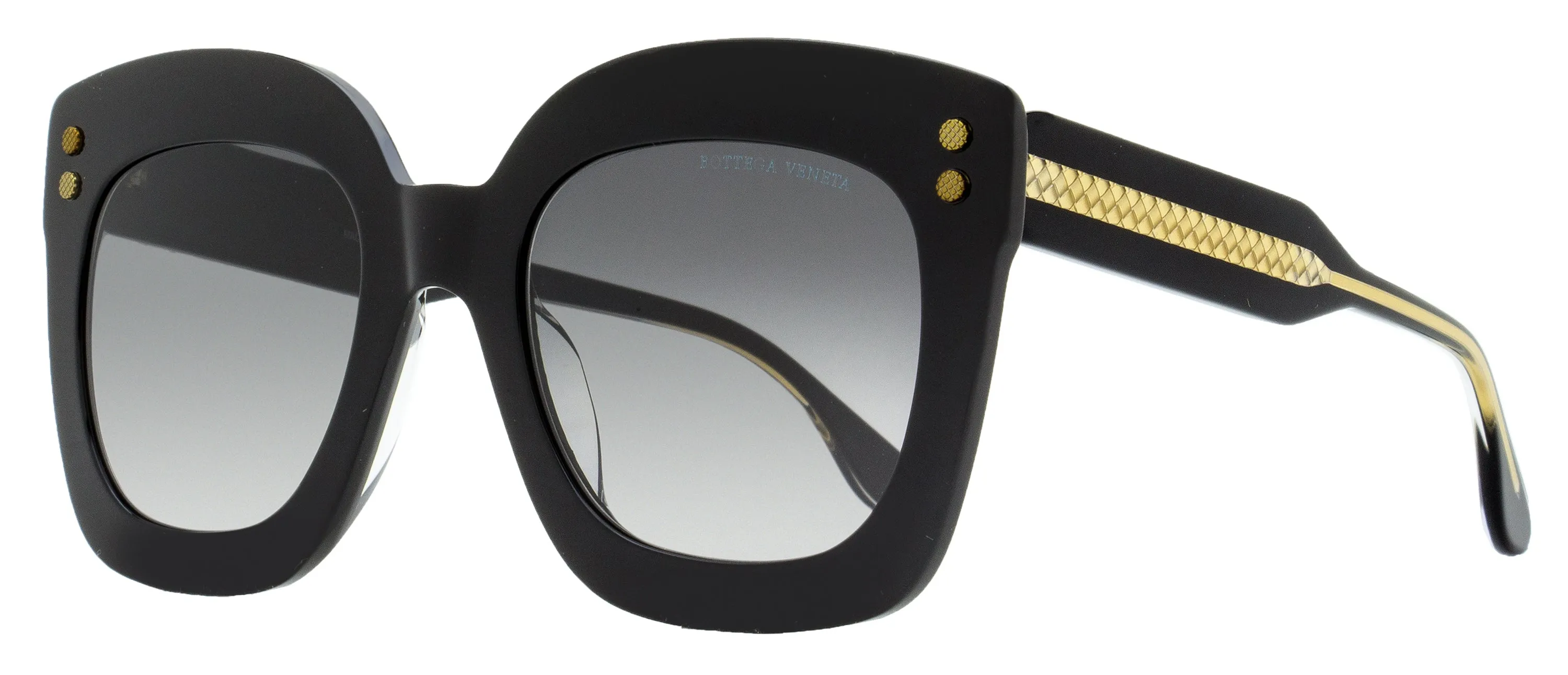 Bottega Veneta Women's Intrecciato Sunglasses BV0238S 001 Black 51mm