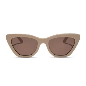 CAMILA - ALMOND   BROWN SUNGLASSES