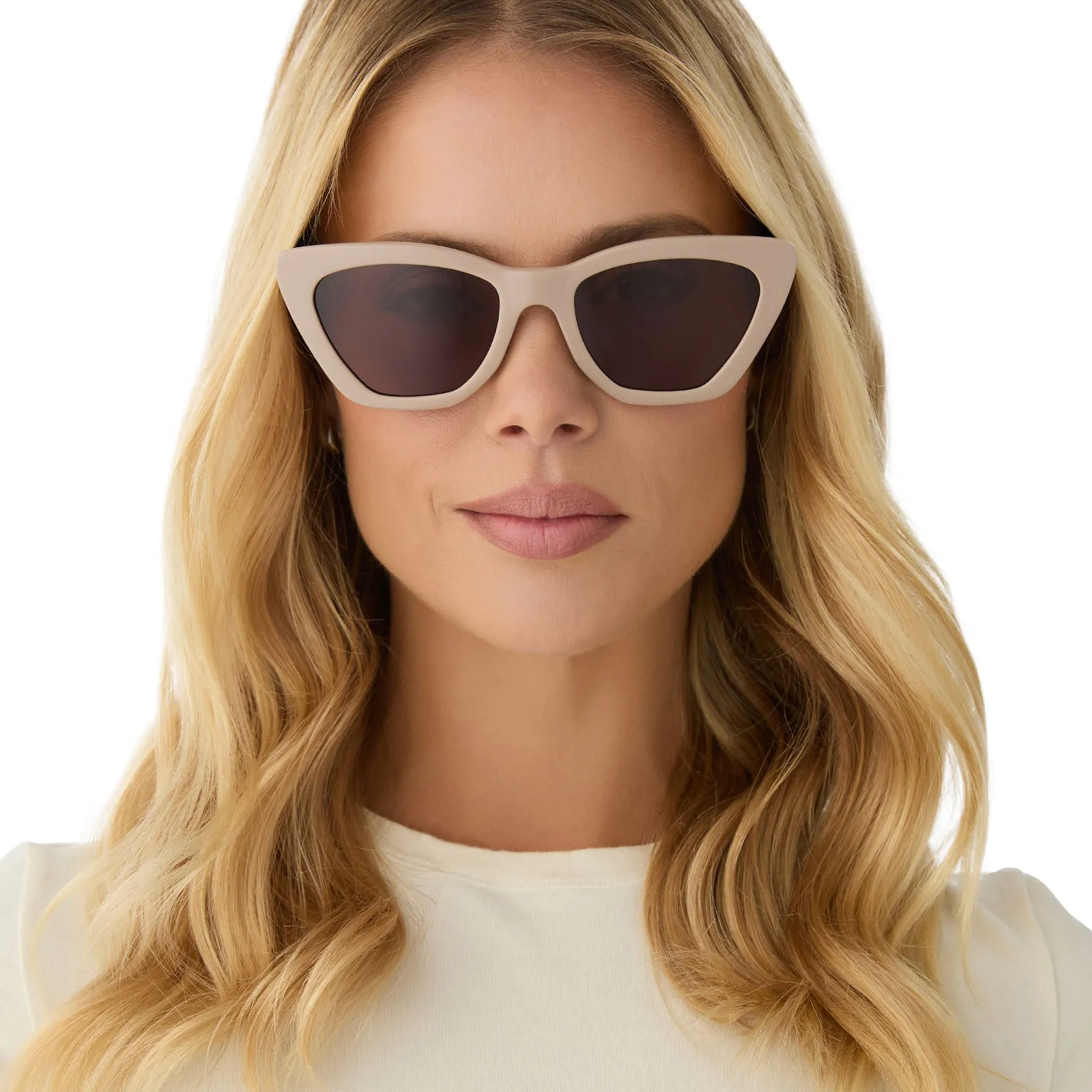 CAMILA - ALMOND   BROWN SUNGLASSES