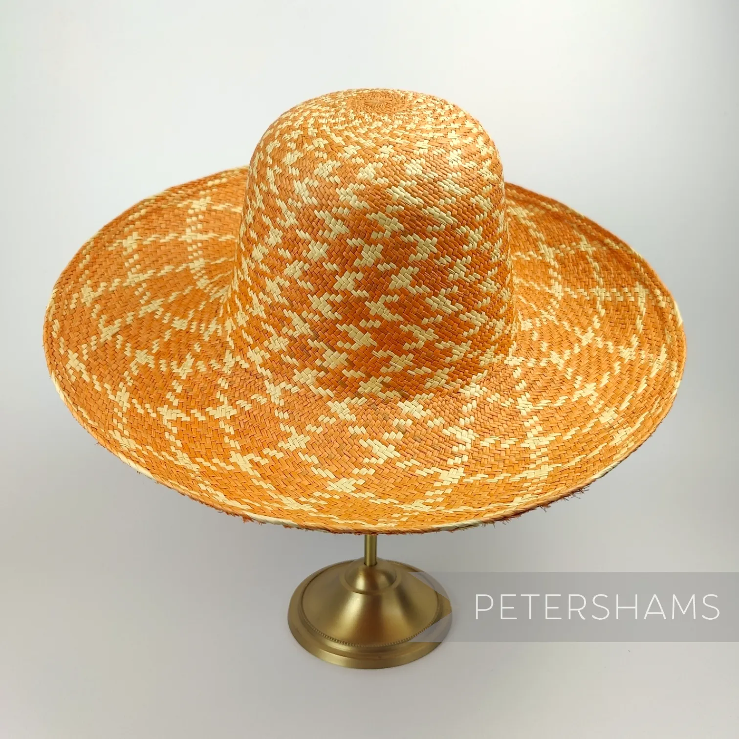 Classic Check Vintage Ecuador Panama Straw Capeline Hat Body - 12"