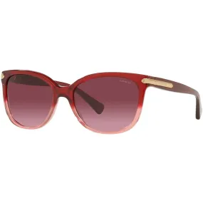 Coach Women's Sunglasses - Shimmer Burgundy/Pink Gradient Frame | 0HC8132 55518H57