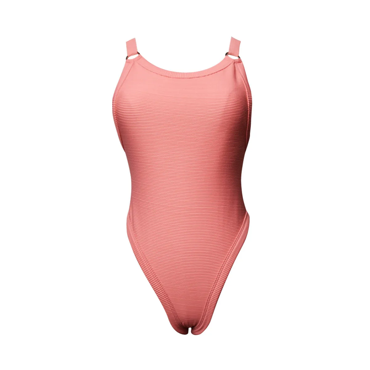Coral French Cut Hip-lifting One Piece