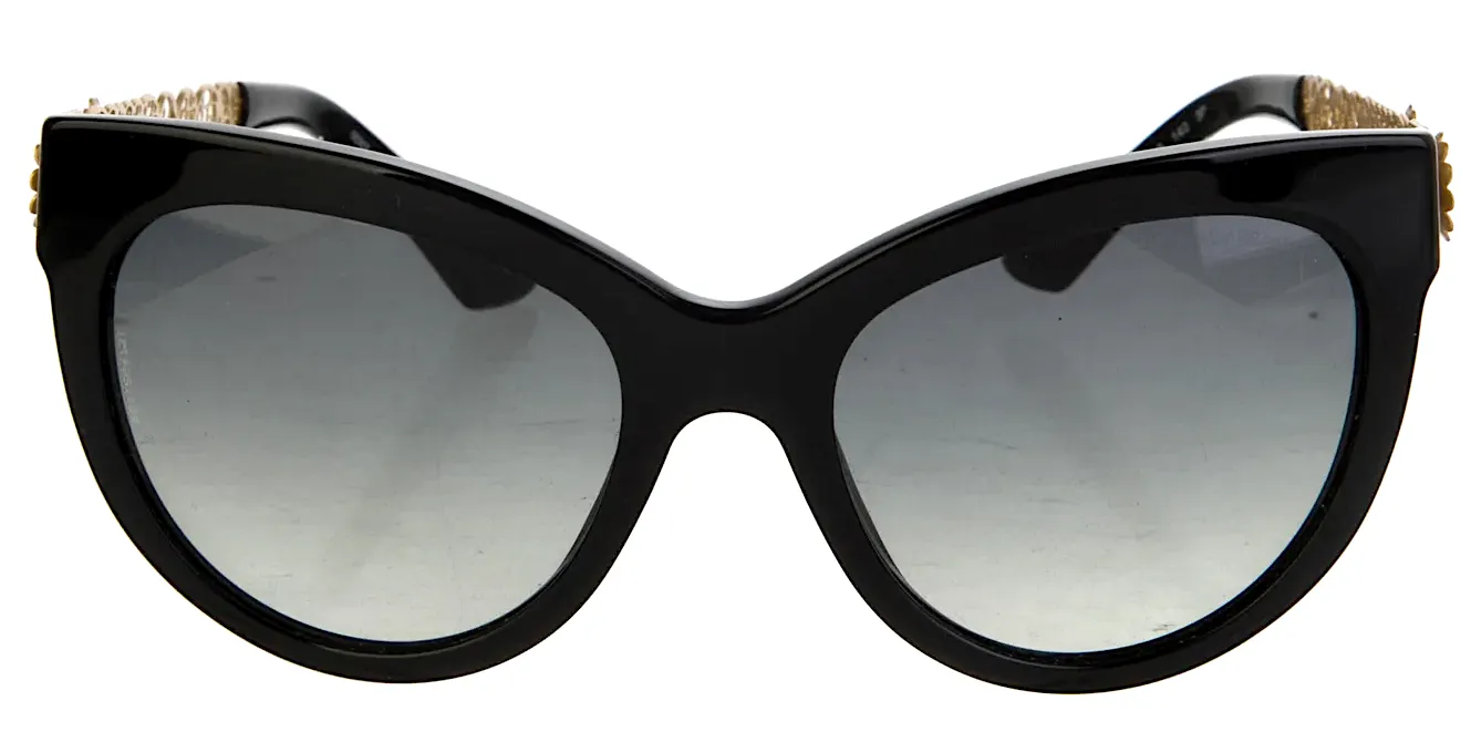 Dolce & Gabbana Italy. Black Acetate Frame Gradient Lens' Sunglasses