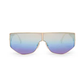 Fendi Blue Disco Geometric Sunglasses