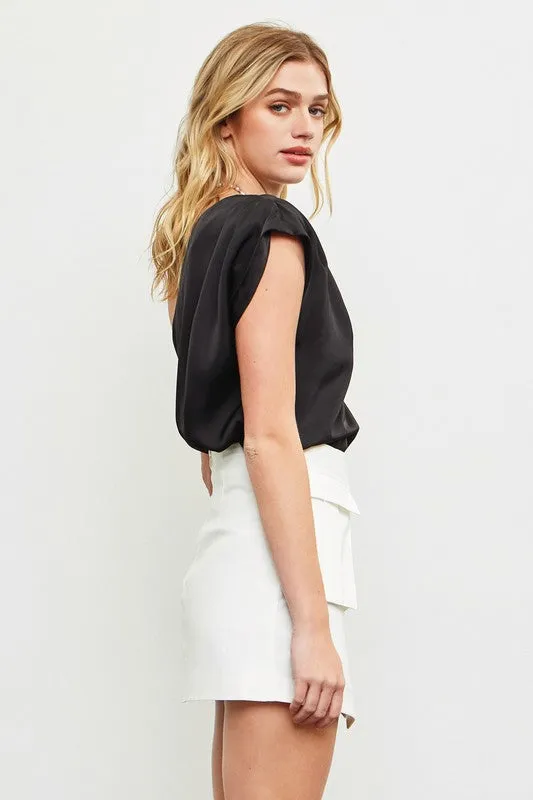 FINAL SALE!! Isabele One Shoulder Top in Black