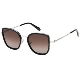 Fossil Unisex Sunglasses - Palladium Metal Cat Eye Frame | FOSSIL FOS 2104/G/S S