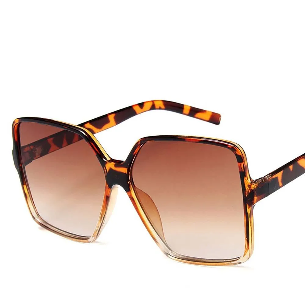 Gradient Frame Vintage Over Sized Square Sunglasses