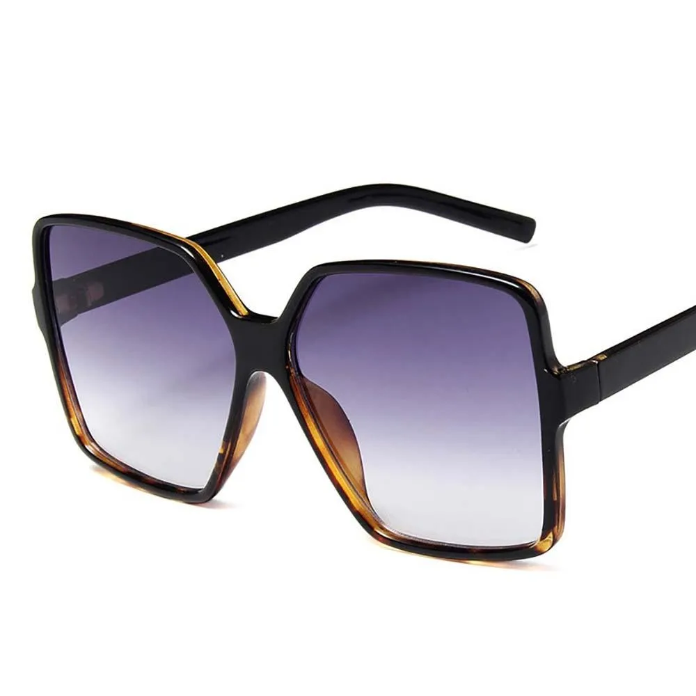 Gradient Frame Vintage Over Sized Square Sunglasses
