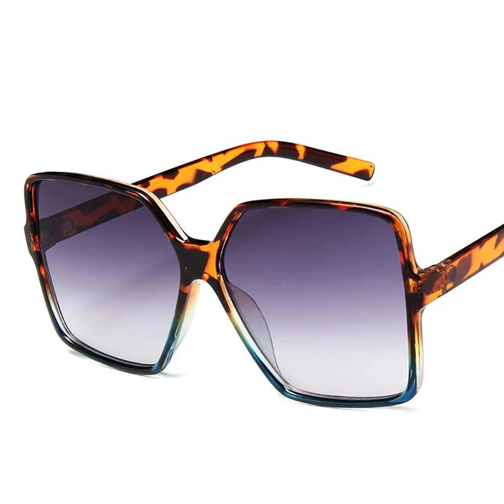 Gradient Frame Vintage Over Sized Square Sunglasses