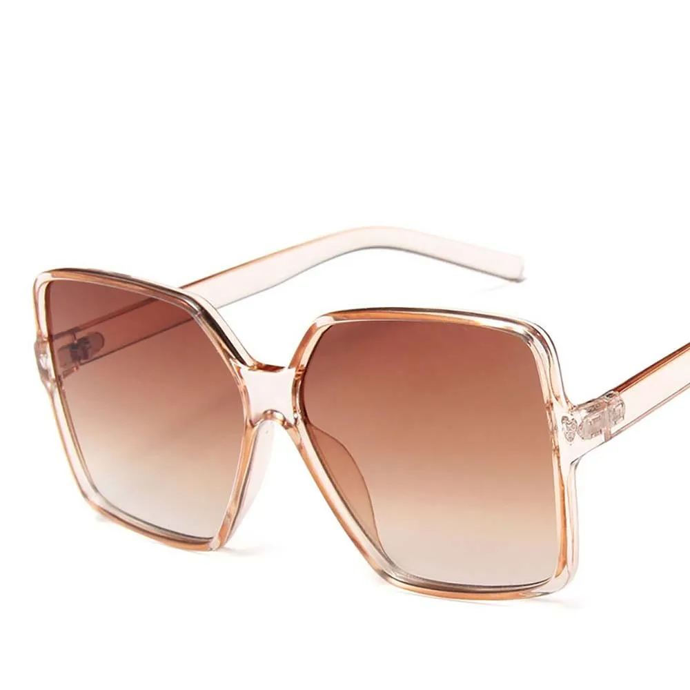 Gradient Frame Vintage Over Sized Square Sunglasses