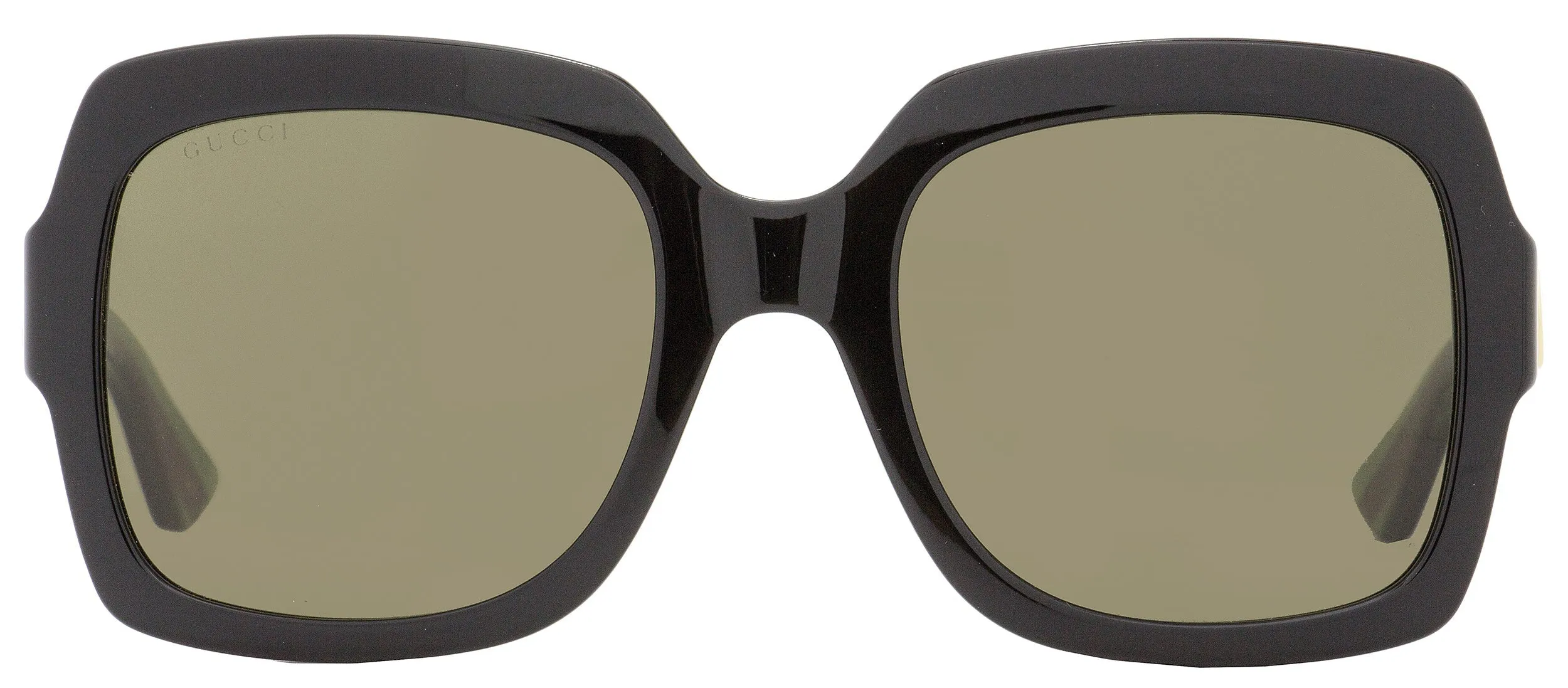 Gucci Women's Square Sunglasses GG0036SN 002 Black/Green/Red 54mm