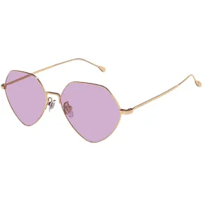 Gucci Women's Sunglasses - Full Rim Gold Metal Geometric Shape Frame | GG1182S 004