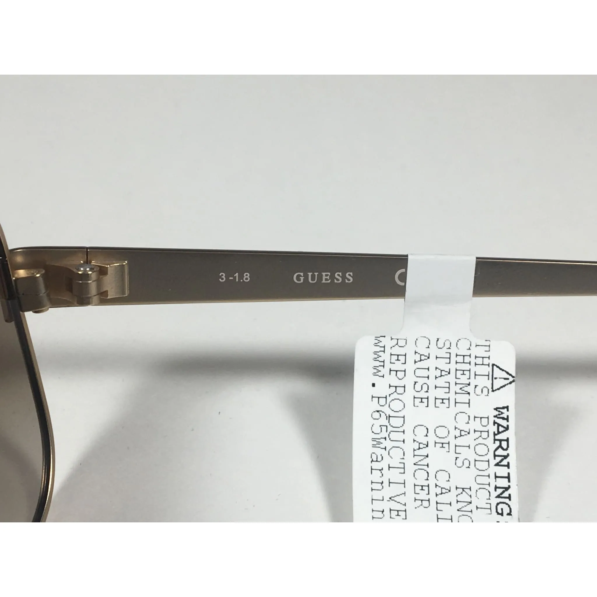 Guess Rectangle GU6931 32N Sunglasses Matte Gold Metal Frame Brown Gradient Lens