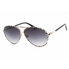 Guess Women's Sunglasses - Full Rim Shiny Rose Gold Metal Aviator Frame | GU7847 28B