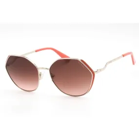 Guess Women's Sunglasses - Gradient Brown Lens Metal Geometric Frame | GU7842 32F
