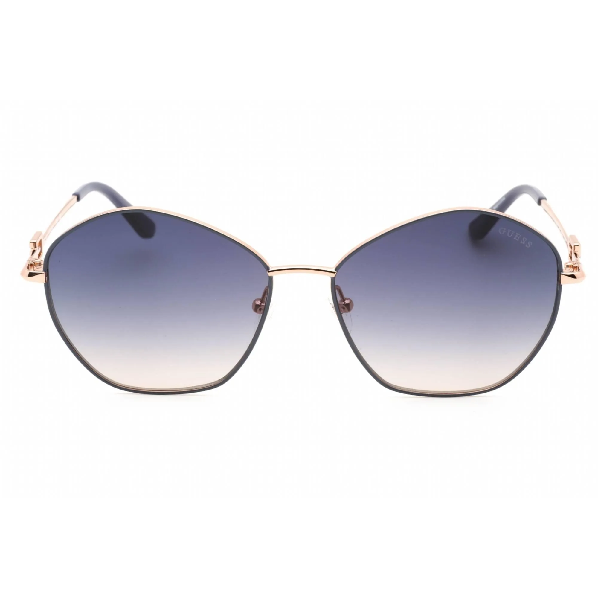 Guess Women's Sunglasses - Grey/Rose Gold Metal Geometric Shape Frame | GU7907 20B