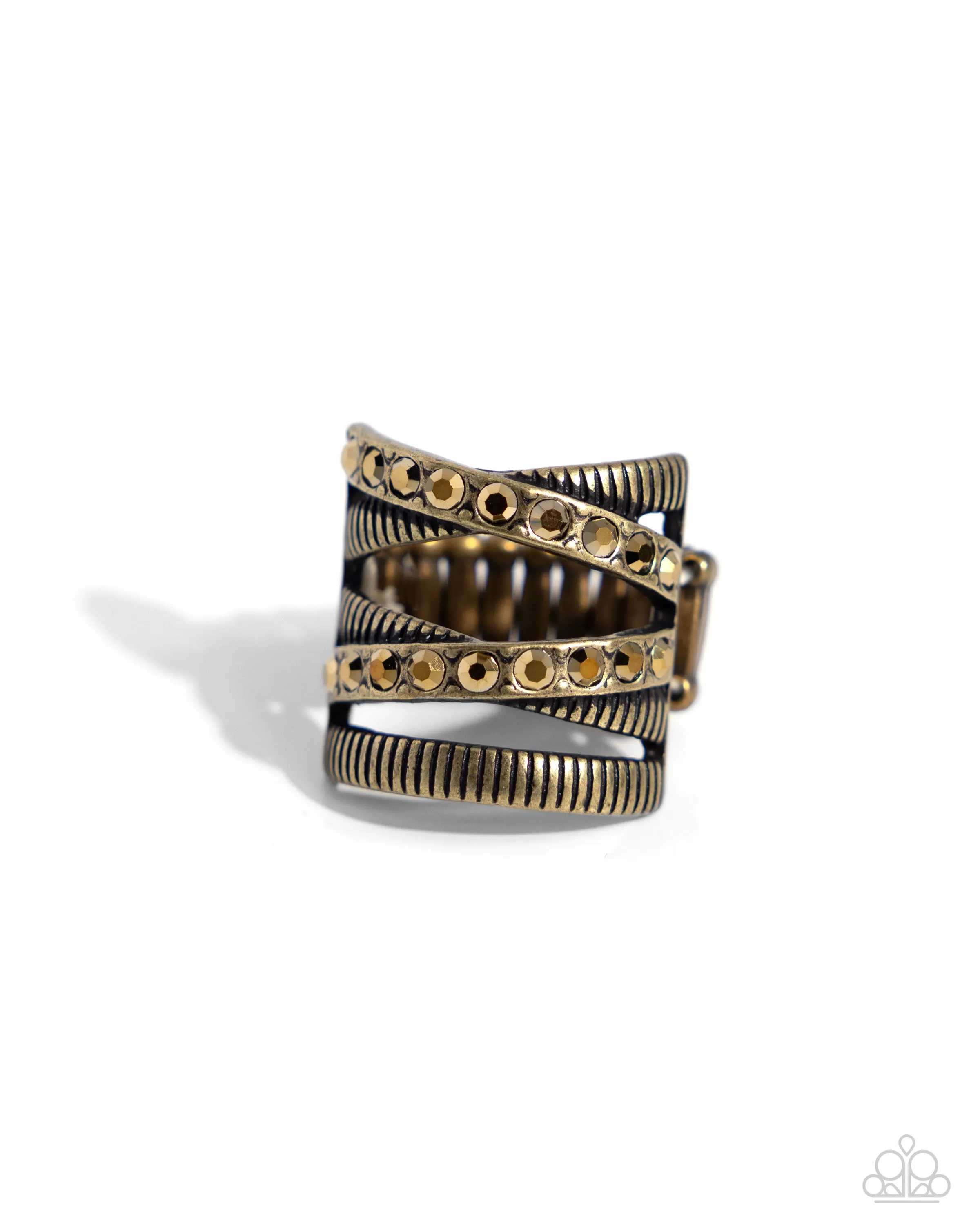 Industrial Intersection - Brass Paparazzi Accessories