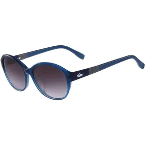Lacoste Unisex Sunglasses - Gradient Grey Lens Blue Oval Frame | LACOSTE L808SA 424