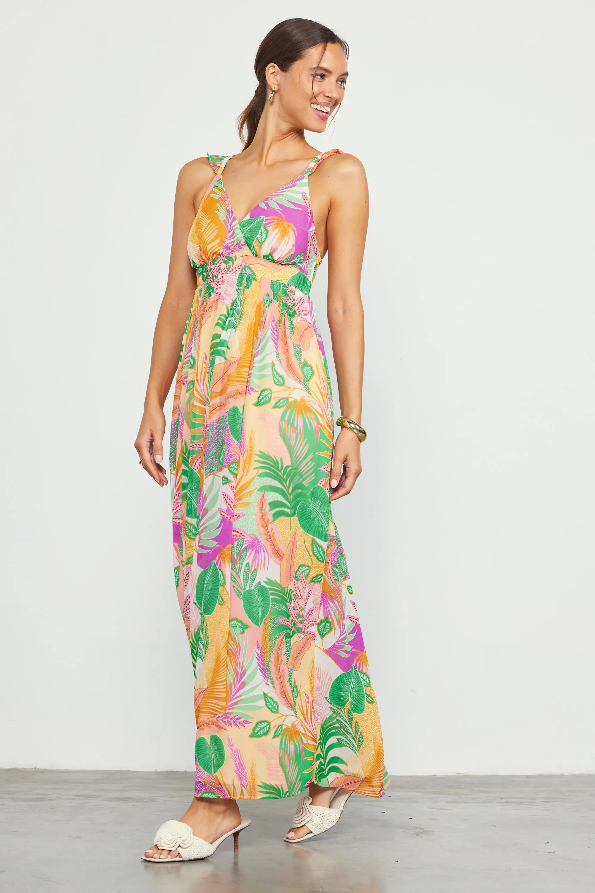 Leilani Floral Print Maxi Dress
