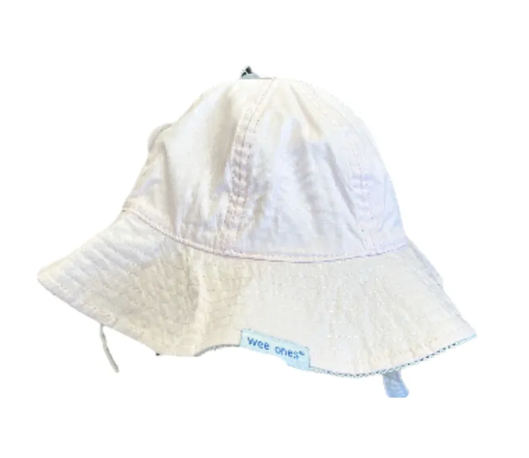 Light Pink Ruffle Brim Sun Hat W/ Stitch Edge