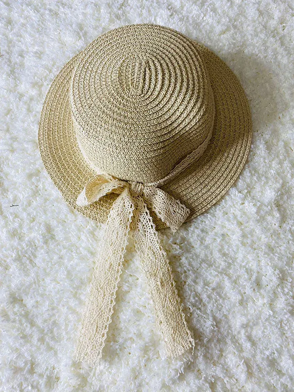 Little Girls Straw Sun Hat