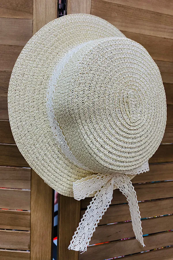 Little Girls Straw Sun Hat