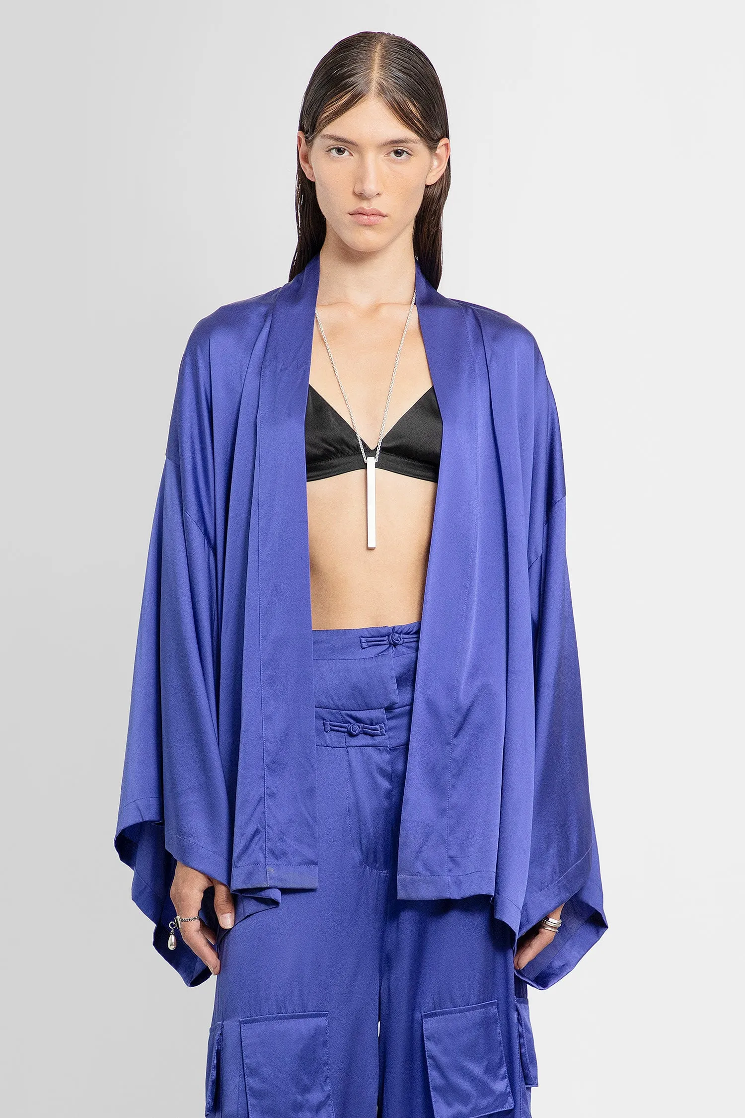 Mini Kimono in Indigo Silk