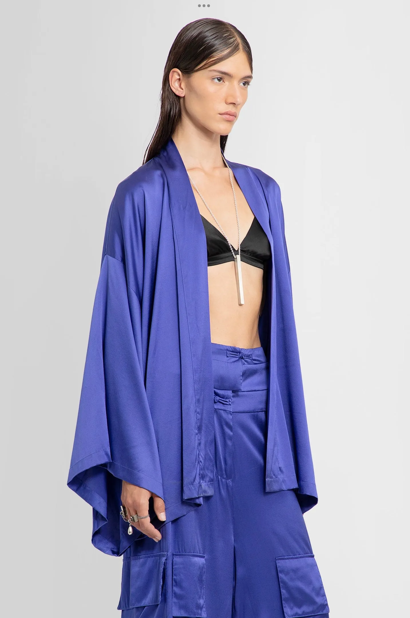 Mini Kimono in Indigo Silk