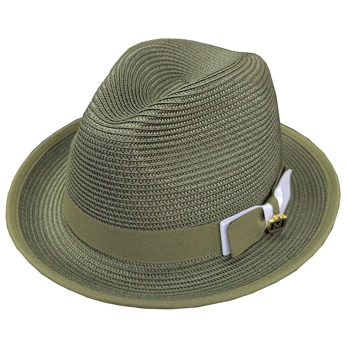 Montique Wyatt Straw Fedora Hat