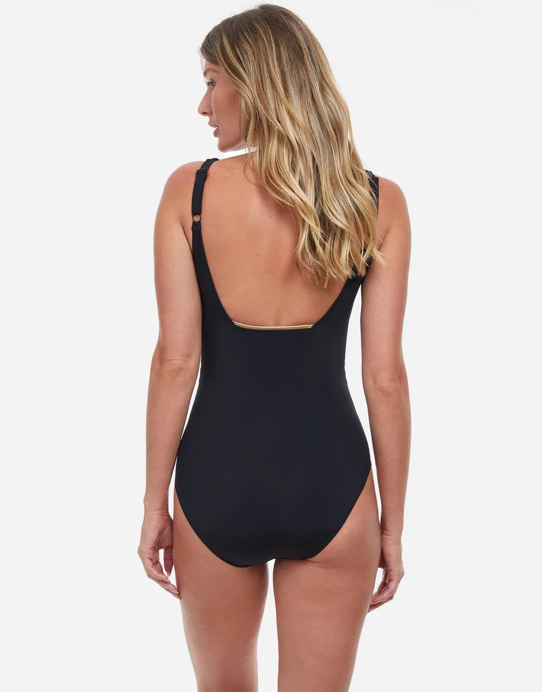 Onyx Square Neck Swimsuit - Black