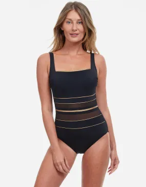 Onyx Square Neck Swimsuit - Black