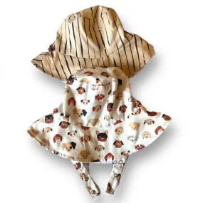 Organic Reversible Bucket Sun Hat - Puppers