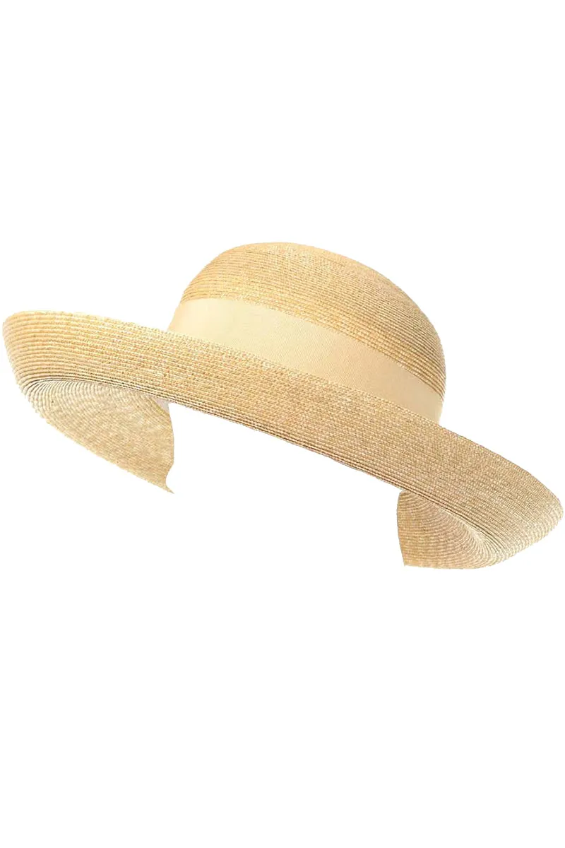 Patricia Underwood Vintage Fine Straw Hat With Ribbon