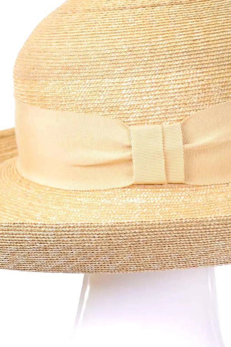 Patricia Underwood Vintage Fine Straw Hat With Ribbon