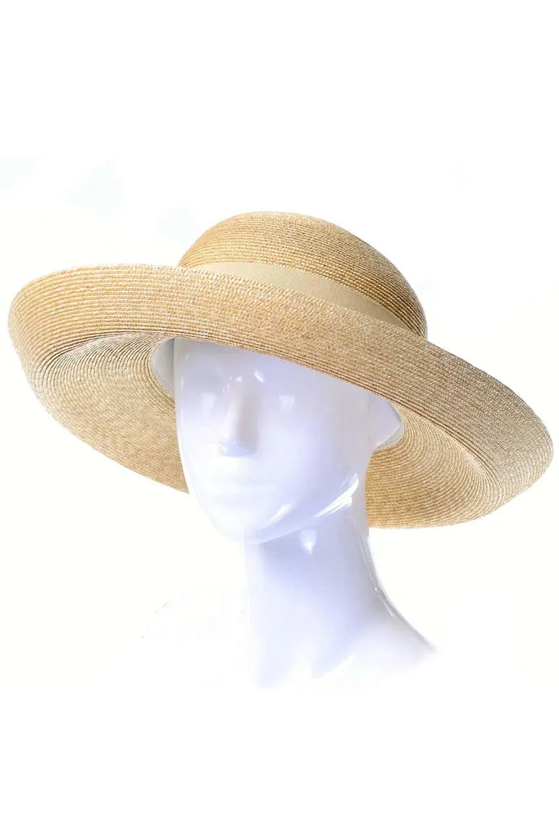 Patricia Underwood Vintage Fine Straw Hat With Ribbon