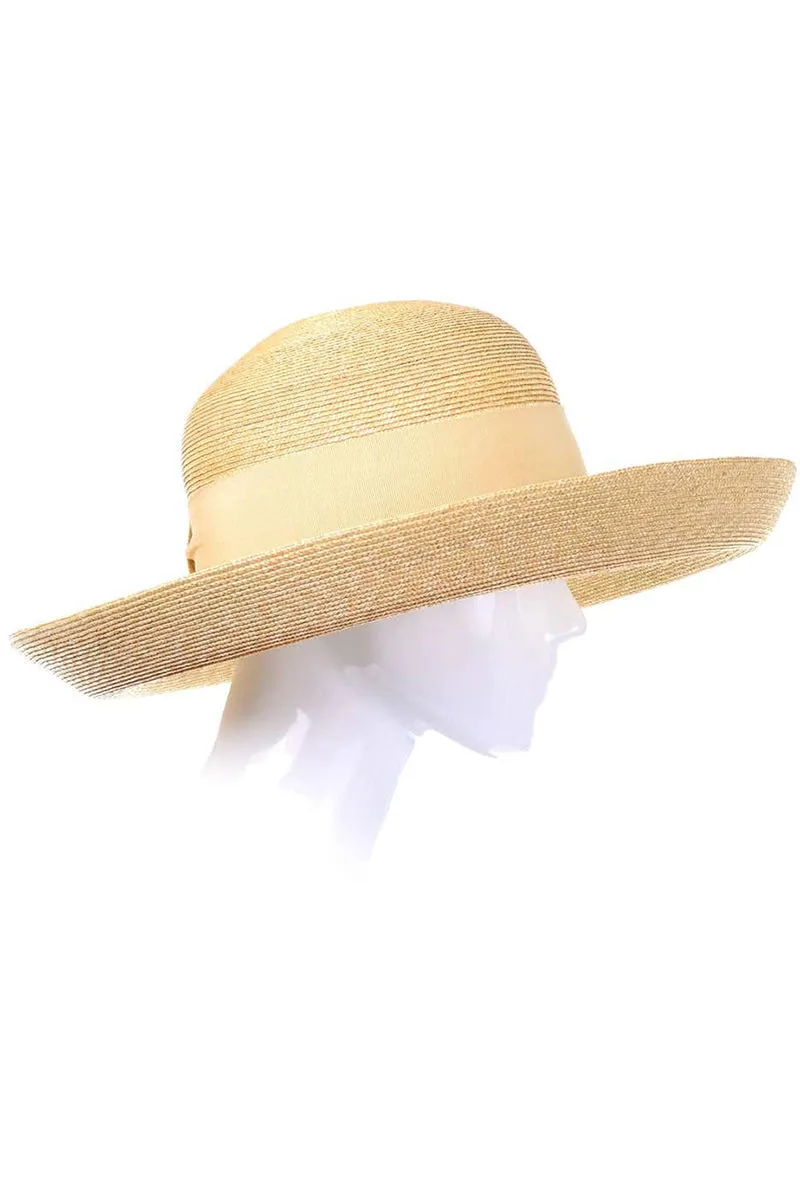 Patricia Underwood Vintage Fine Straw Hat With Ribbon