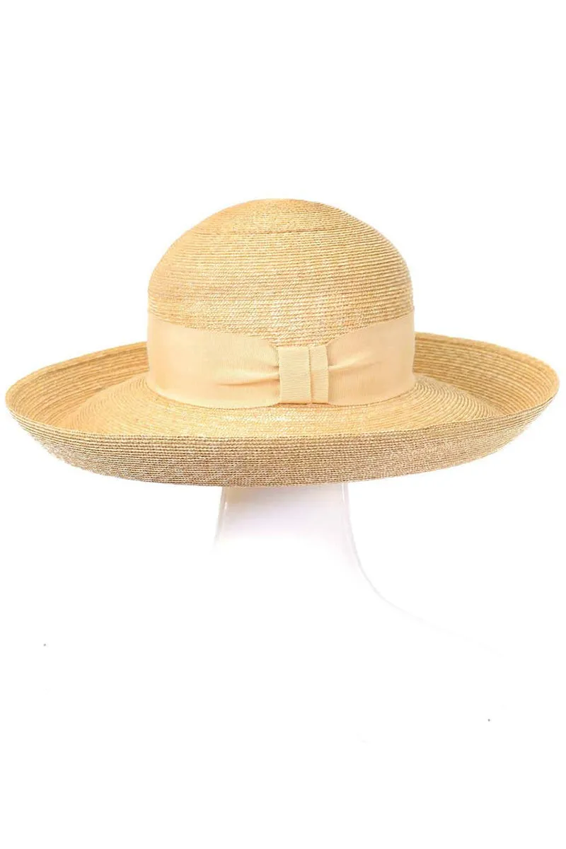 Patricia Underwood Vintage Fine Straw Hat With Ribbon